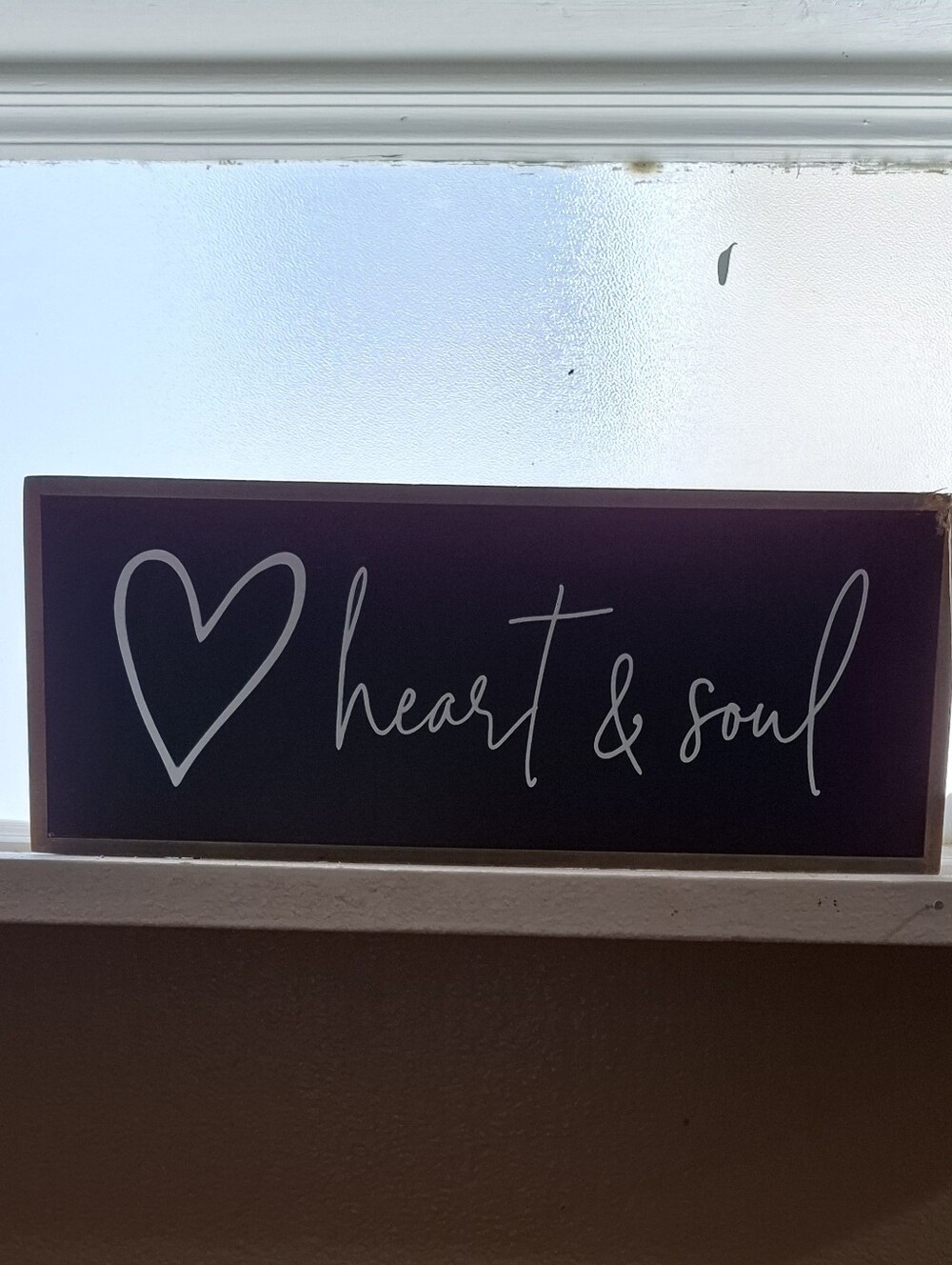 Heart & Soul Black Wooden Wall Sign